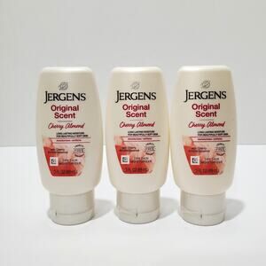 Lot of 3 Jergens Original Scent CHERRY ALMOND Dry Skin Moisturizer 3 fl oz NEW